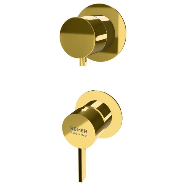 Смеситель для душа Remer Metrica MC93PWBDO, золото глянцевое