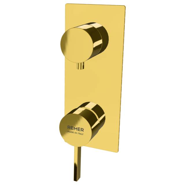 Смеситель для душа Remer Metrica MC93WBDO, золото глянцевое