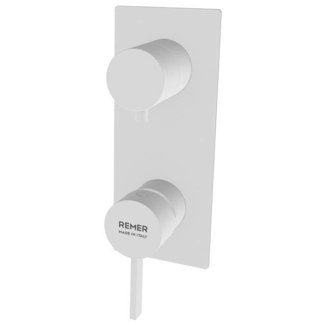 Смеситель для душа Remer Metrica MC93WBBO, белый матовый