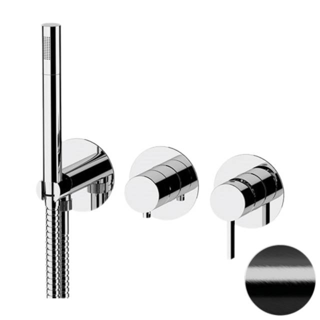 Смеситель для душа Remer Metrica MC97D2PCFP, черный брашированный хром