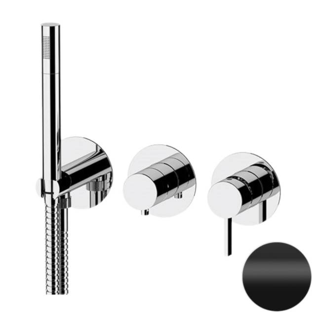 Смеситель для душа Remer Metrica MC97D3PNO, черный матовый