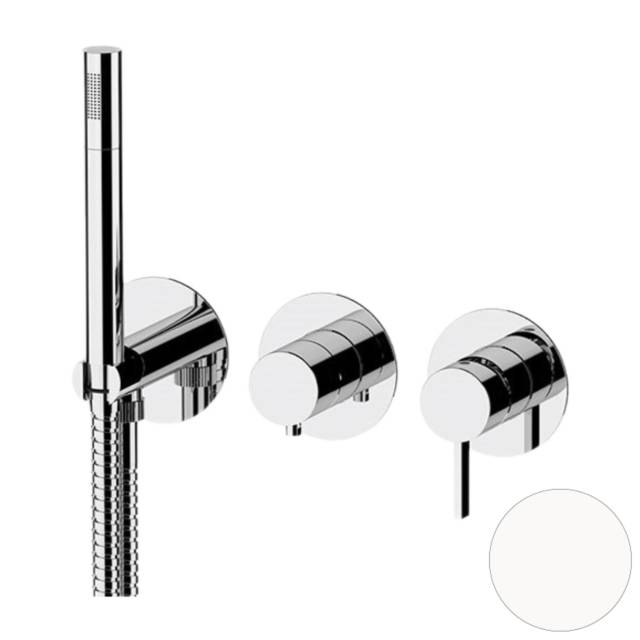 Смеситель для душа Remer Metrica MC97D3PBO, белый матовый