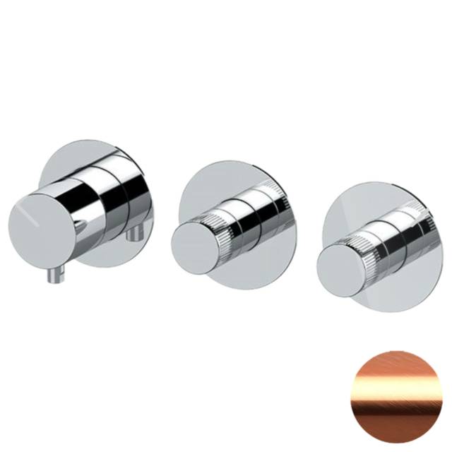 Смеситель для душа Remer X Style N98D2PWBRP, медь брашированная