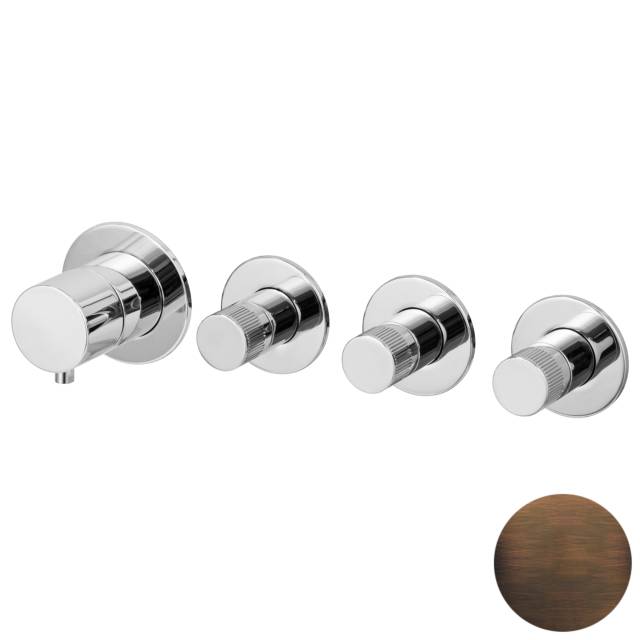 Смеситель для душа Remer X Style N98D3PWBBR, бронза масляная