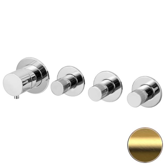 Смеситель для душа Remer X Style N98D3PWBBG, золото брашированное