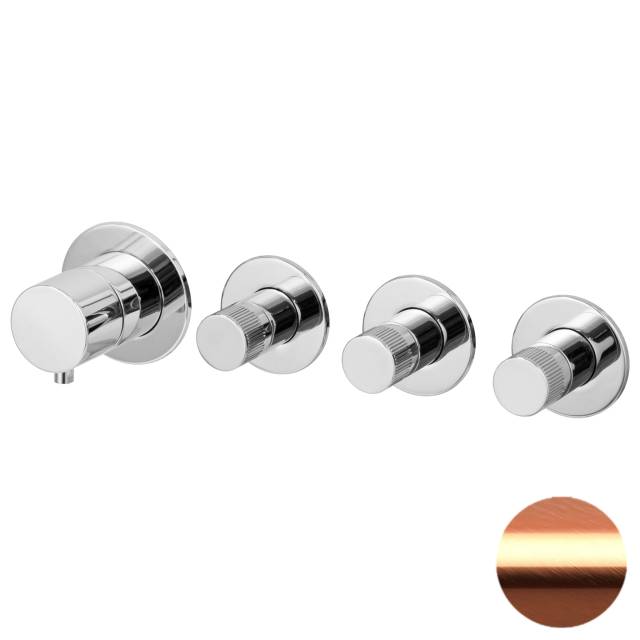 Смеситель для душа Remer X Style N98D3PWBRP, медь брашированная