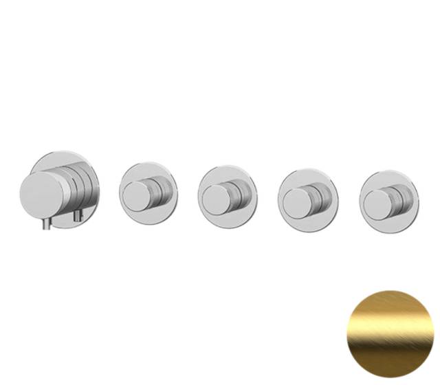 Смеситель для душа Remer X Style N98D4PBG, золото брашированное