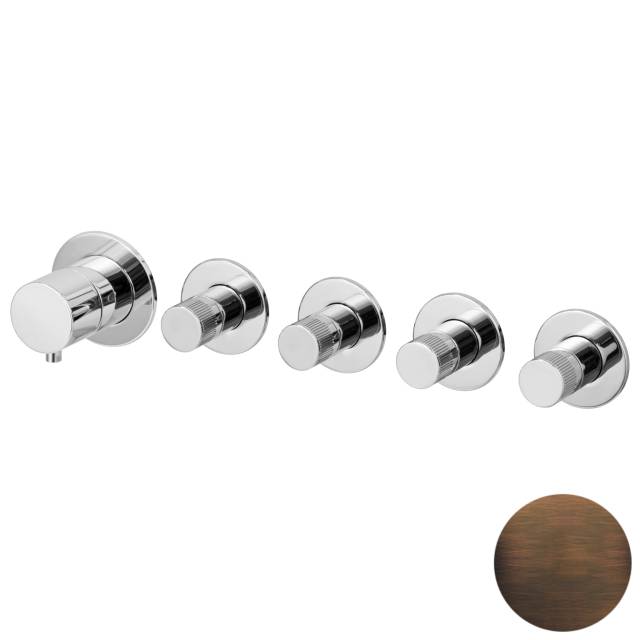 Смеситель для душа Remer X Style N98D4PWBBR, бронза масляная