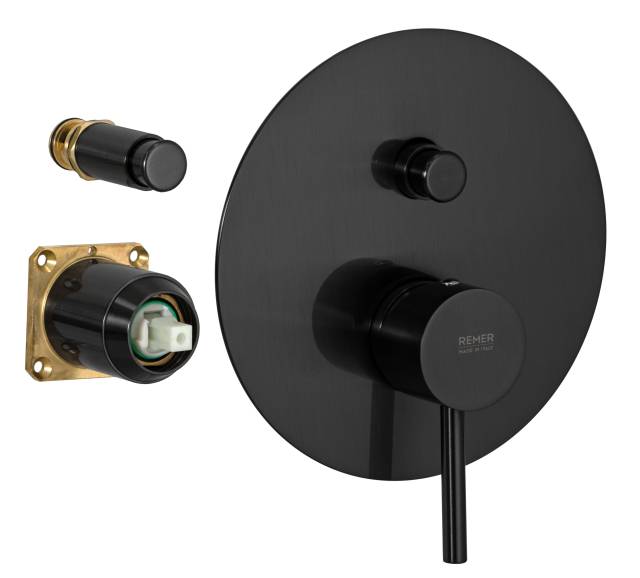 Смеситель для душа Remer X Style X09KBCFP, чёрный брашированный хром