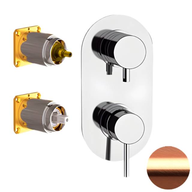 Смеситель для душа Remer X Style X93KBRP, медь брашированная