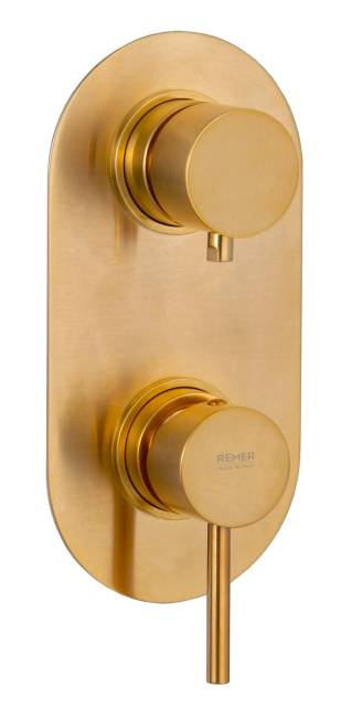 Смеситель для душа Remer X Style X92KBBG, золото брашированное