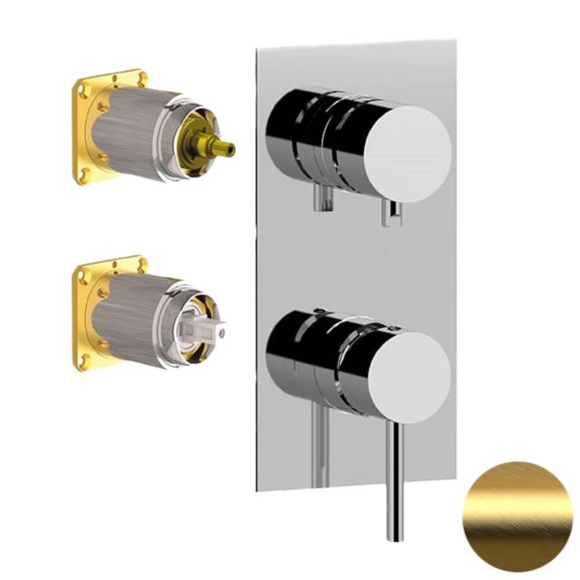 Смеситель для душа Remer X Style X93QKBBG, золото брашированное