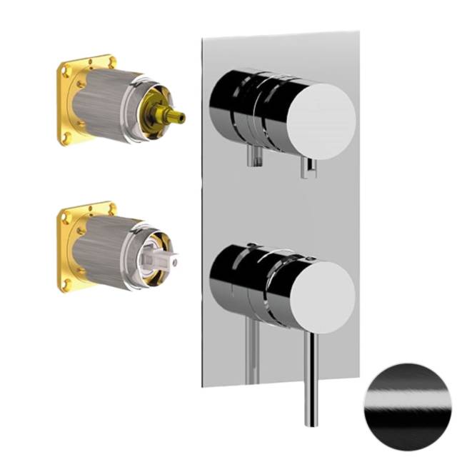 Смеситель для душа Remer X Style X93QKBCFP, черный брашированный хром