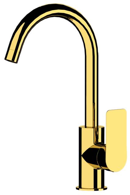 Смеситель для кухни Remer Infinity I72DO, золото глянцевое