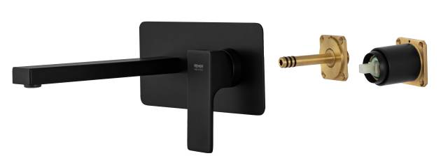 Смеситель для раковины Remer Absolute AU15KBNO, чёрный матовый