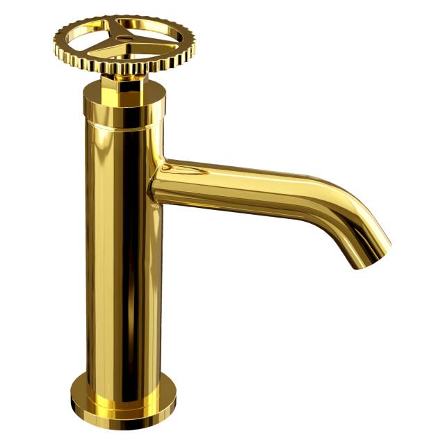 Смеситель для раковины Remer Chrono CH12DO, золото глянцевое