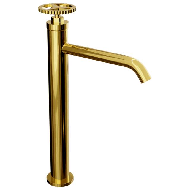 Смеситель для раковины Remer Chrono CH11LXLDO, золото глянцевое