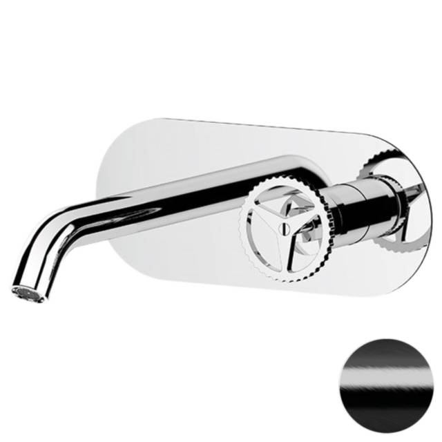 Смеситель для раковины Remer Chrono CH15LWBCFP, черный брашированный хром