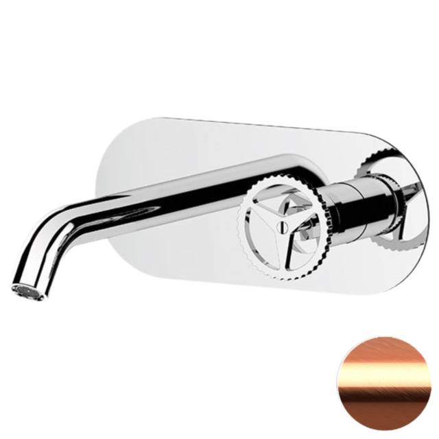 Смеситель для раковины Remer Chrono CH15WBRP, медь брашированная