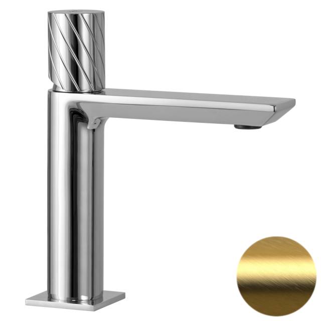 Смеситель для раковины Remer Edge EG710BG, золото брашированное