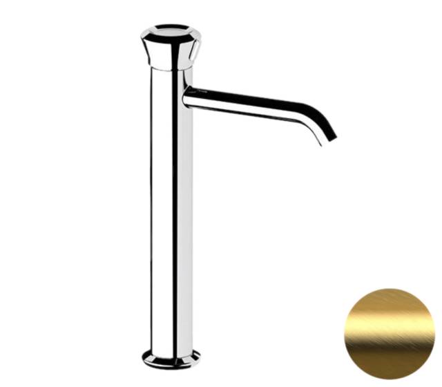 Смеситель для раковины Remer Element ET11LXLBG, золото брашированное