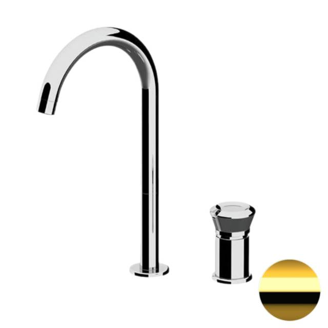 Смеситель для раковины Remer Element ET57LDO, золото глянцевое