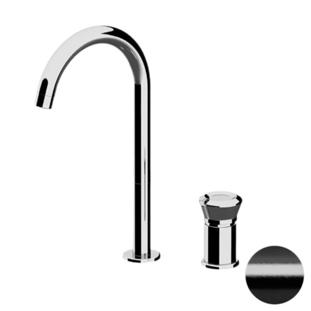 Смеситель для раковины Remer Element ET57LCFP, черный брашированный хром