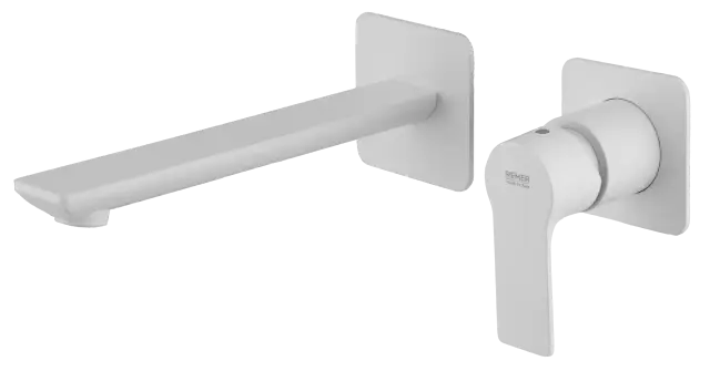 Смеситель для раковины Remer Energy EY15PLBO, белый матовый