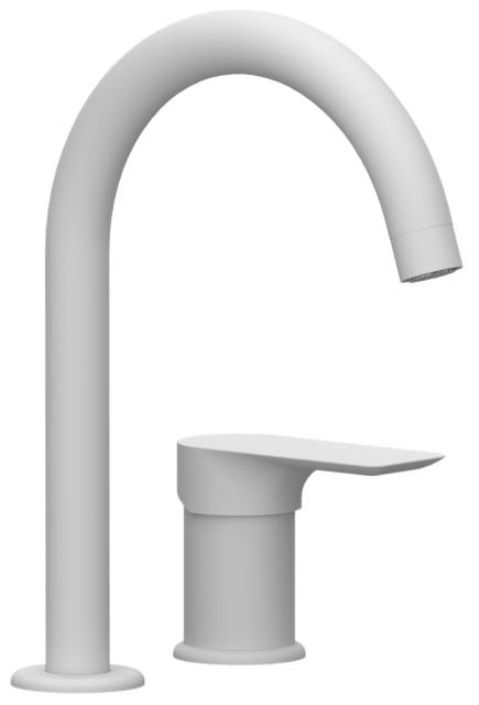 Смеситель для раковины Remer Infinity I57BO, белый матовый