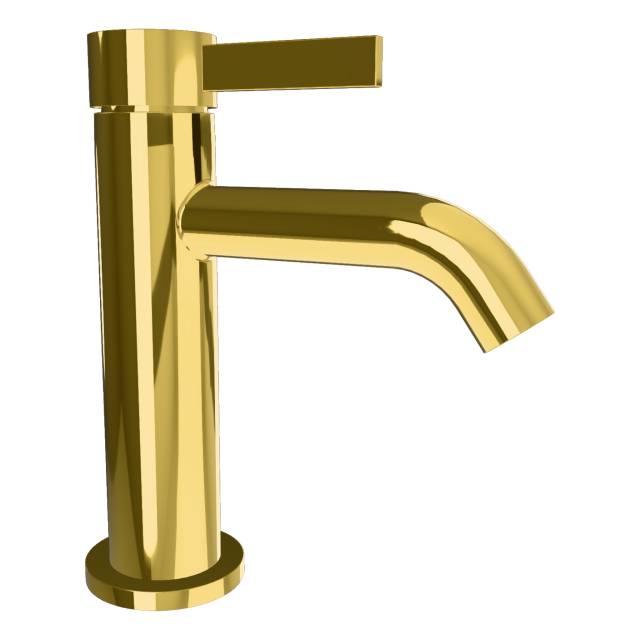 Смеситель для раковины Remer Metrica MC12DO, золото глянцевое