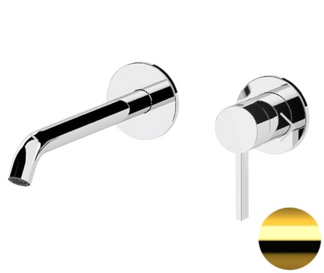 Смеситель для раковины Remer Metrica MC15PLDO, золото глянцевое