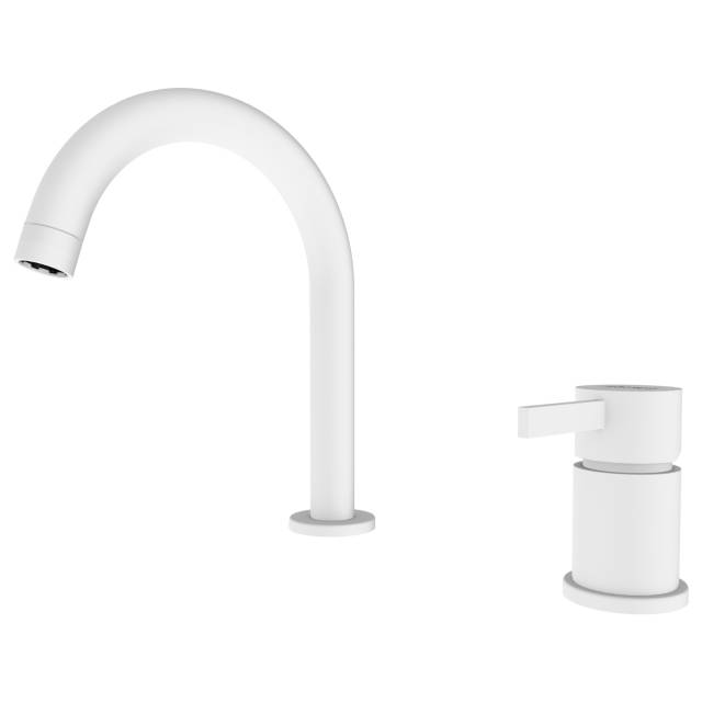 Смеситель для раковины Remer Metrica MC57BO, белый матовый