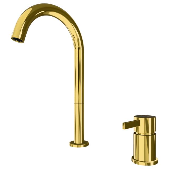 Смеситель для раковины Remer Metrica MC57LDO, золото глянцевое