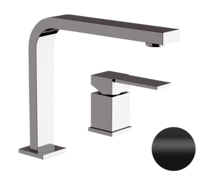 Смеситель для раковины Remer Qubika Q57NO, черный матовый