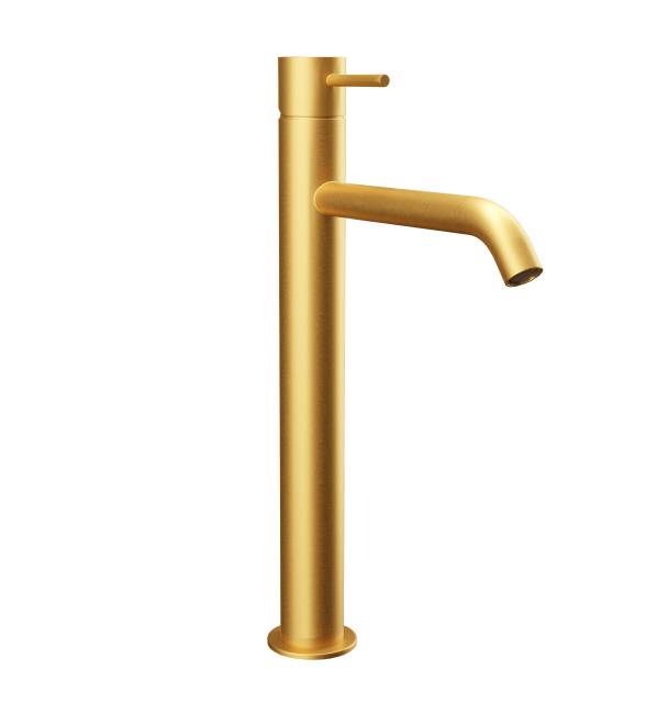 Смеситель для раковины Remer X Style X10LXLBG, золото брашированное