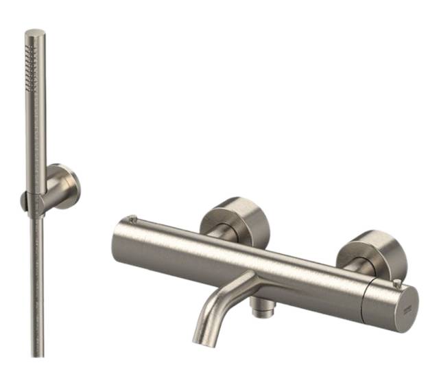 Смеситель термостатический для ванны Remer X Style INOX SSXT02, нержавеющая сталь