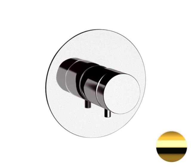 Смеситель термостатический для душа Remer Elegance NT30DO, золото глянцевое