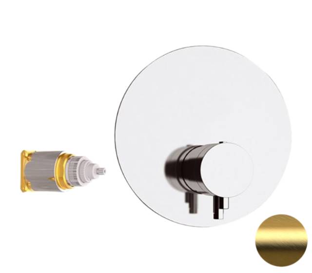 Смеситель термостатический для душа Remer Elegance NT30KBBG, золото брашированное