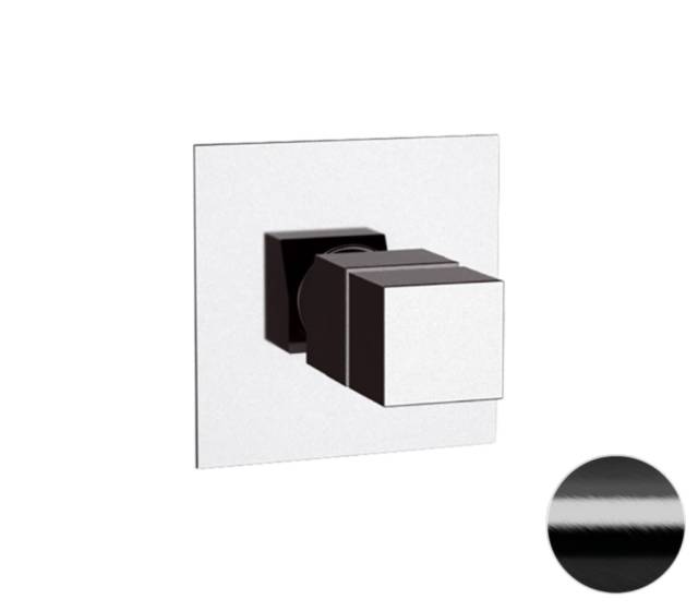 Смеситель термостатический для душа Remer Q-Elegance QT30CFP, черный брашированный хром