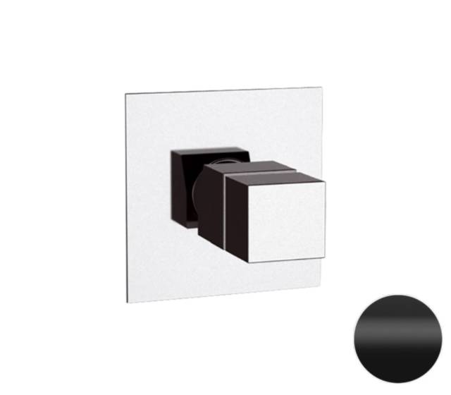 Смеситель термостатический для душа Remer Q-Elegance QT30KBNO, черный матовый