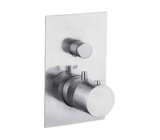 Смеситель термостатический для душа Remer X Style INOX SSXT09Q, нержавеющая сталь