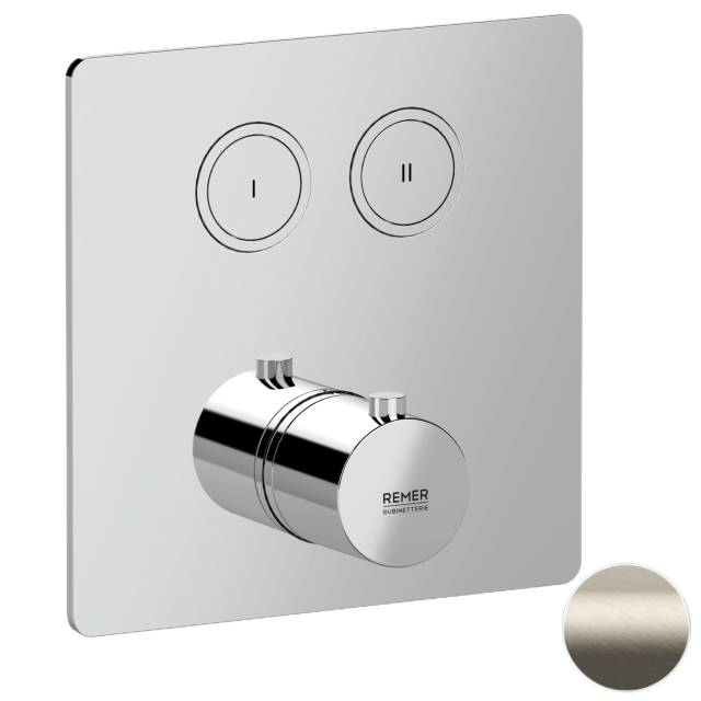 Смеситель термостатический для душа Remer X Style X99QD2KBXV, сталь