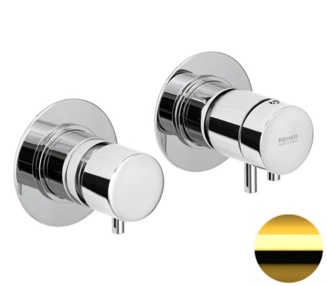 Смеситель термостатический для душа Remer X Style XT96DO, золото глянцевое