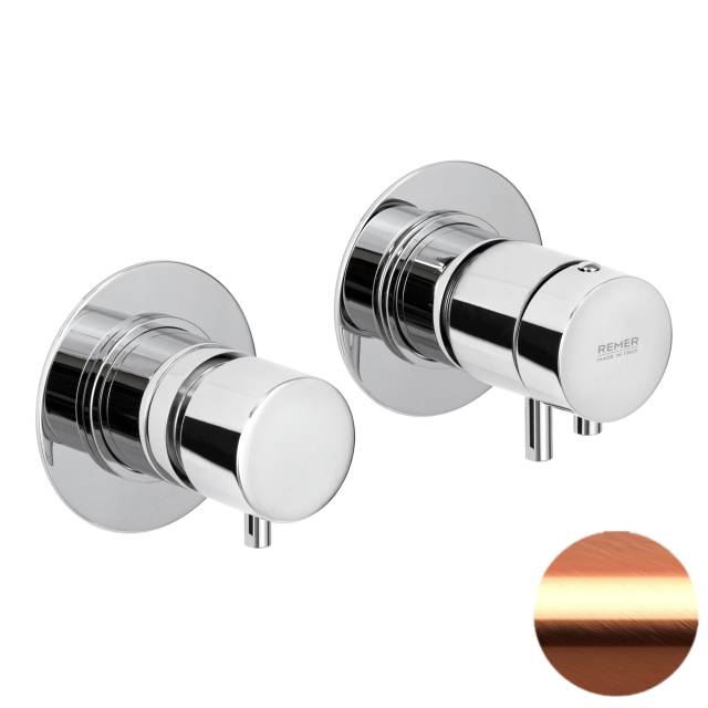 Смеситель термостатический для душа Remer X Style XT96D3RP, медь брашированная