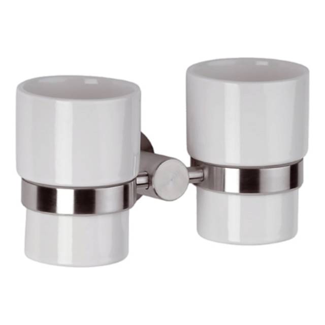 Стакан двойной Remer Minimal INOX Mi16INOXCR, нержавеющая сталь