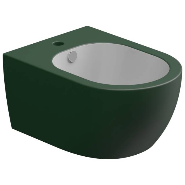 Биде подвесное биколор GSG Ceramic Design Like LKBISOBI000/036, White/Smeraldo Matt