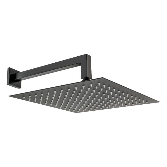 Верхний душ 30х30 см с кронштейном 30 см Mariani B1415Q0500, черный матовый