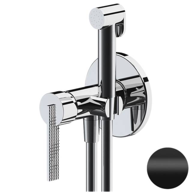 Гигиенический душ со смесителем Daniel Club ANC645BP4DC15, черный матовый