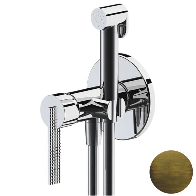 Гигиенический душ со смесителем Daniel Club ANC645BP4DCOM, латунь матовая состаренная