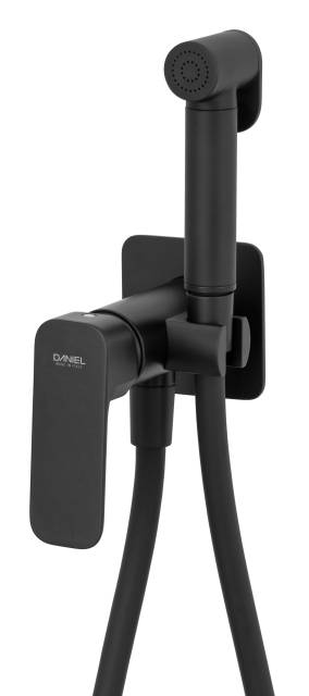 Гигиенический душ со смесителем Daniel Tiara TA645BP4DC15, чёрный матовый